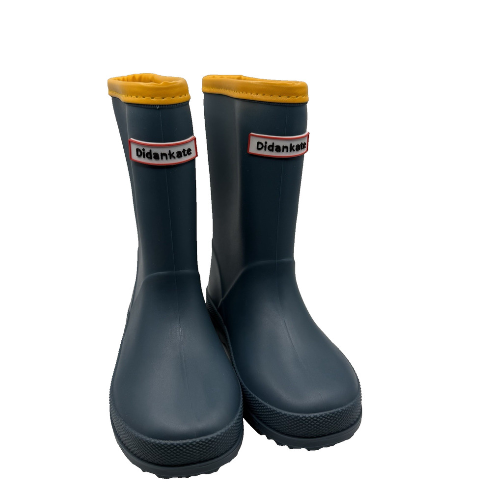 Didankate Child's Rubber Rain Boots, Size Kids 18 Gray Excellent